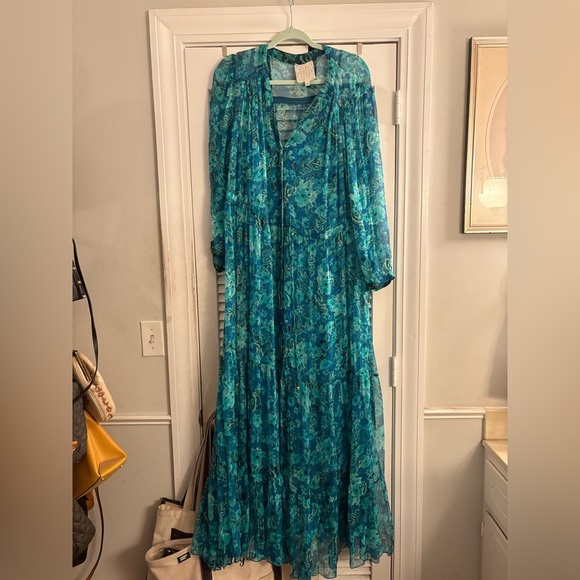 EUC Johnny Was Raquel Floral Silk Maxi Dress - Picture 4 of 5